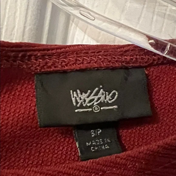 4/$20 Burgundy Peplum Mini Dress - Picture 2 of 3